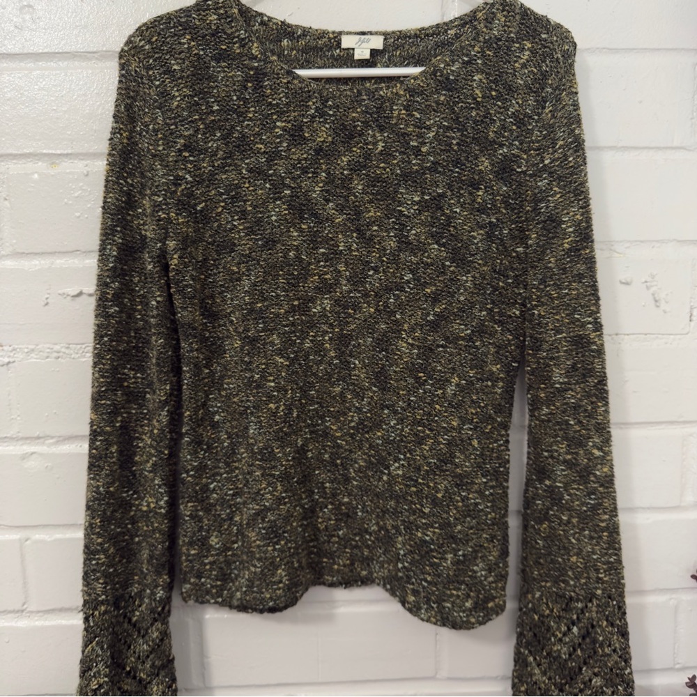Fall Sweater J Jill Sweater Pullover Long Sleeve Green Outfits Top Size Small